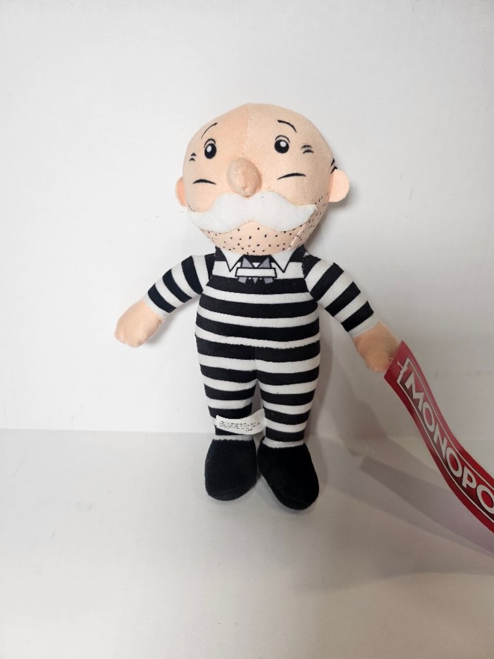 Official Monopoly Go To Jail Mr. Monopoly Plush Doll 10" Jailbird Stuffed Toy